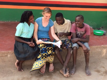 Rebekah reading with Children